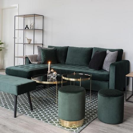 House Nordic Firenze divaanisohva tummanvihreä sametti Bluvel 78