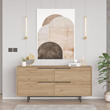 Kuusio senkki 160x45x74 cm tammi