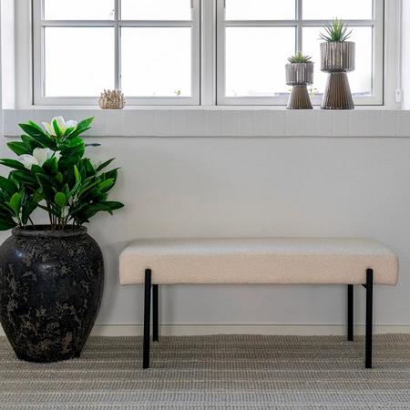 House Nordic Swindon penkki 100x36 cm valkoinen HN1232 buklee, mustat jalat