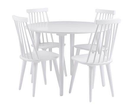 Rowico Home Lotta 4-hengen ruokailuryhmä pyöreä