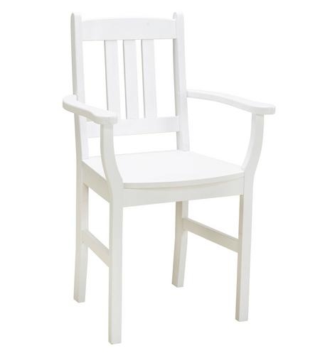 Juhani seniorituoli valkoinen maalattu koivu