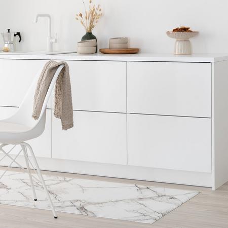 Marmori vinyylimatto 80x200 cm valko/harmaa