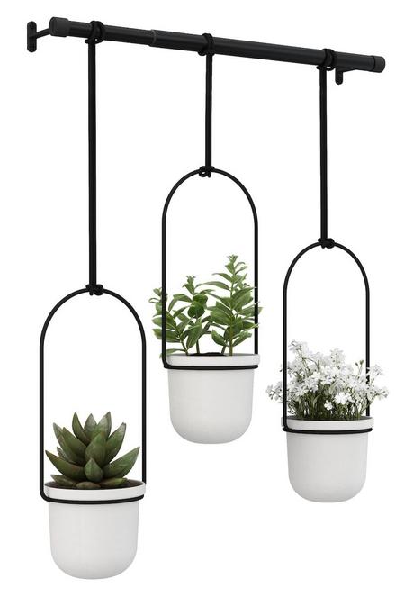 Umbra Triflora roikkuva kukkateline pieni valkoinen/musta