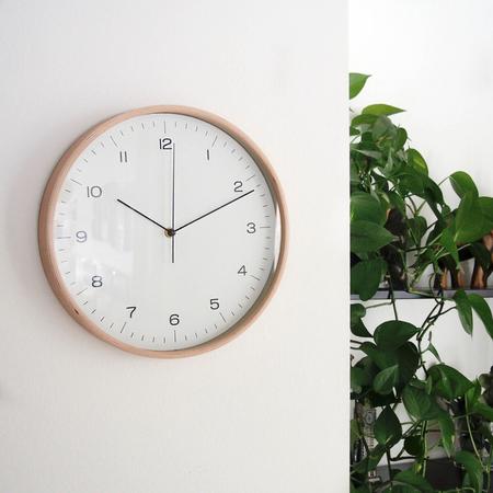 4Living vaneriseinäkello Ø31 cm valkoinen/luonnonväri