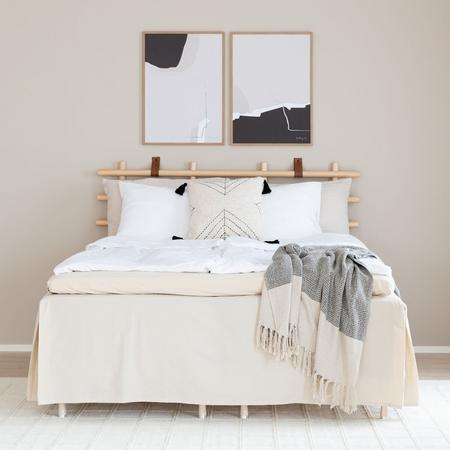 Lempi helmalakana 180x200 cm 45 cm korkea hiekka