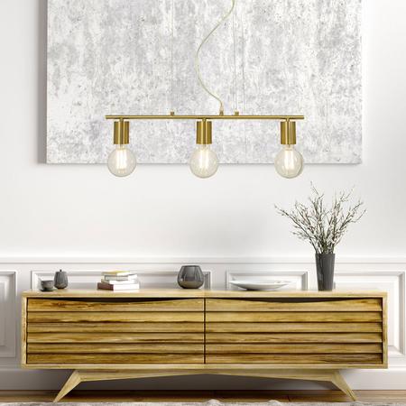 Aneta Lighting Strict 3-osainen riippuvalaisin mattamessinki