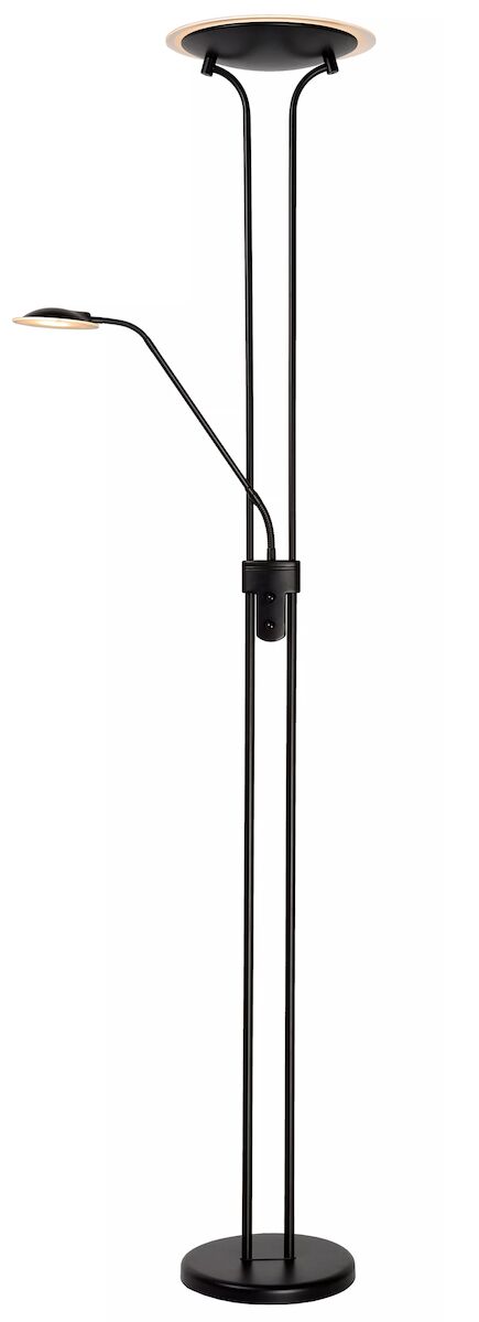 Lucide Champion lattiavalaisin lukuvalolla musta