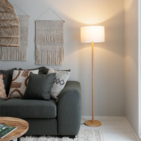 Trio Korba lattiavalaisin E27 valkoinen