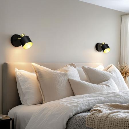 Trio Eva spotti-/seinävalaisin 1-osainen musta/kulta