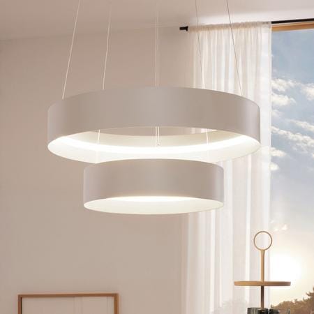 Musterring Loop LED-riippuvalaisin 2-os mattavalkoinen/hopea