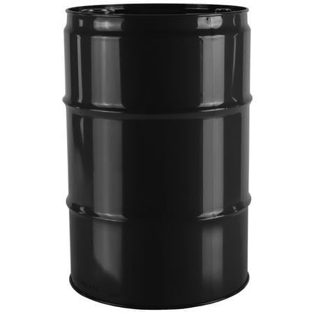 Teräksinen metallitynnyri TH 60L 2 ja 3/4 korkilla - MUSTA