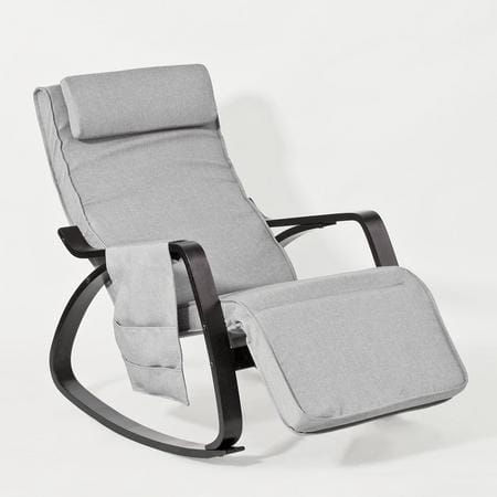 SoBuy Puinen keinutuoli FST20-HG - ekologinen ja kestävää koti relax