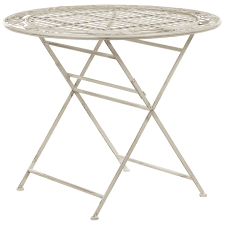 Bistropöytä BIVIO 90 cm 90 cm metalli Luonnonvalkoinen
