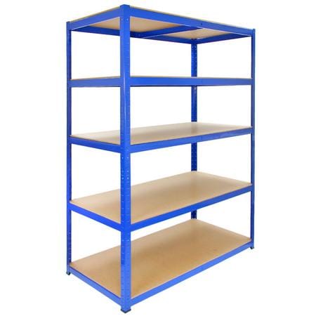 Monster Racking T-Rax vahvat säilytyshyllyt, sininen, 120 cm leveä, 60 cm syvä, 10 kpl:n setti
